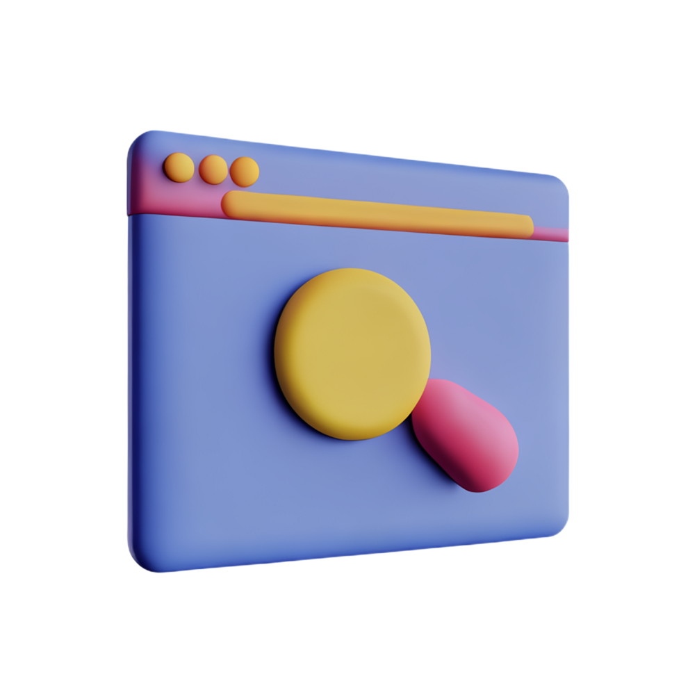 website 3d rendering icon illustration png