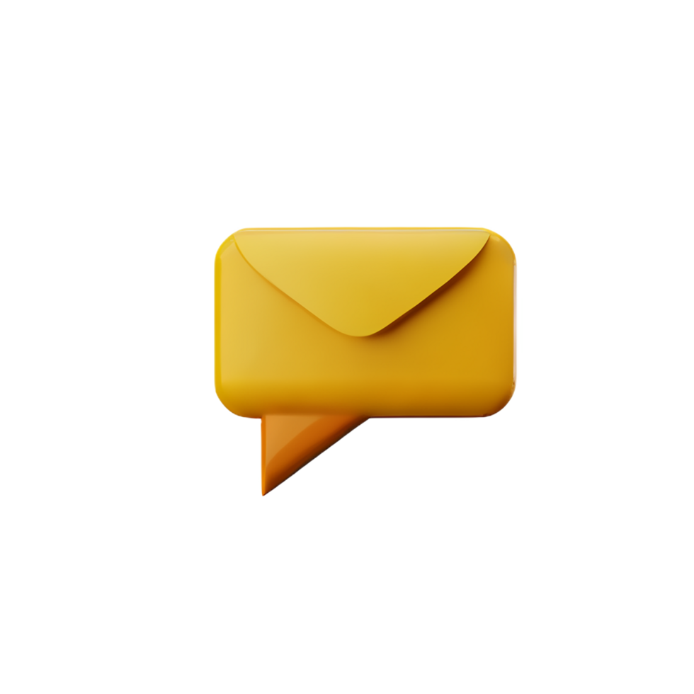 email 3d rendering icon illustration png