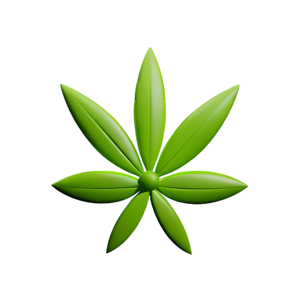 cannabis 3d le rendu icône illustration png