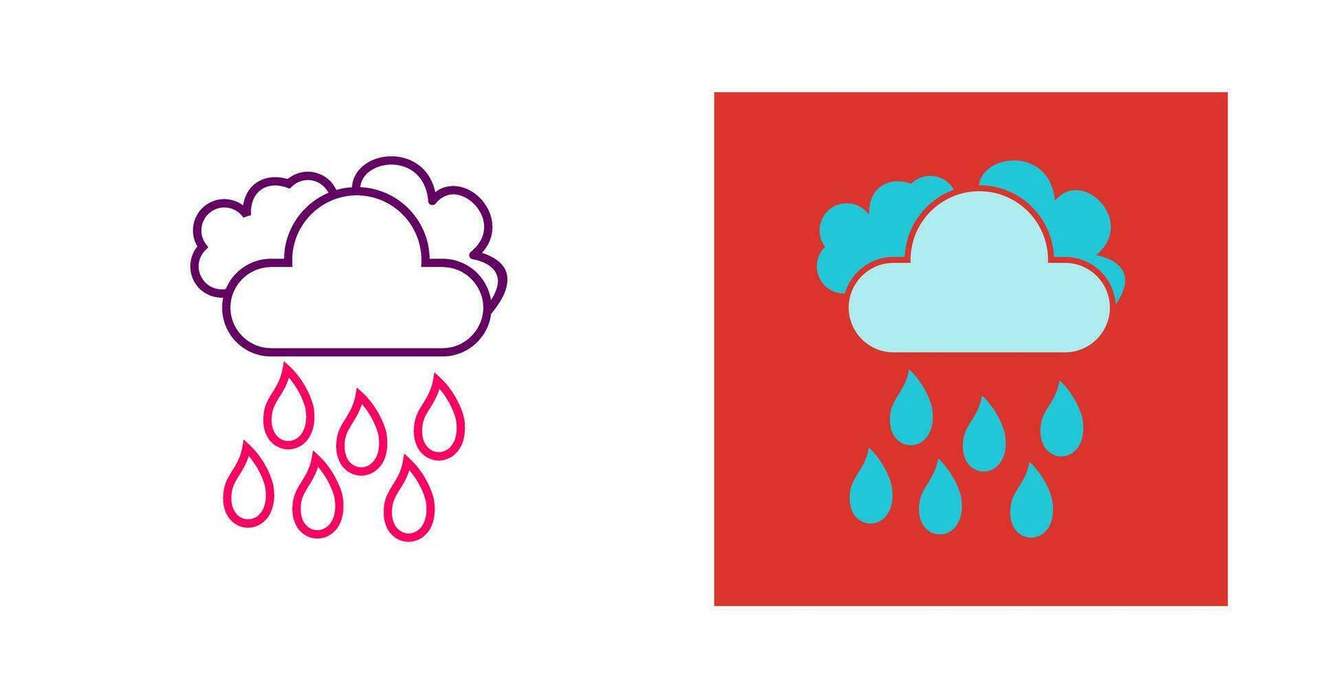 Light Rain Vector Icon