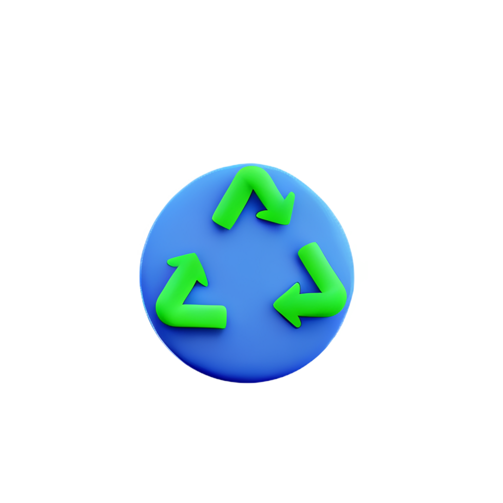 reciclar 3d representación icono ilustración png