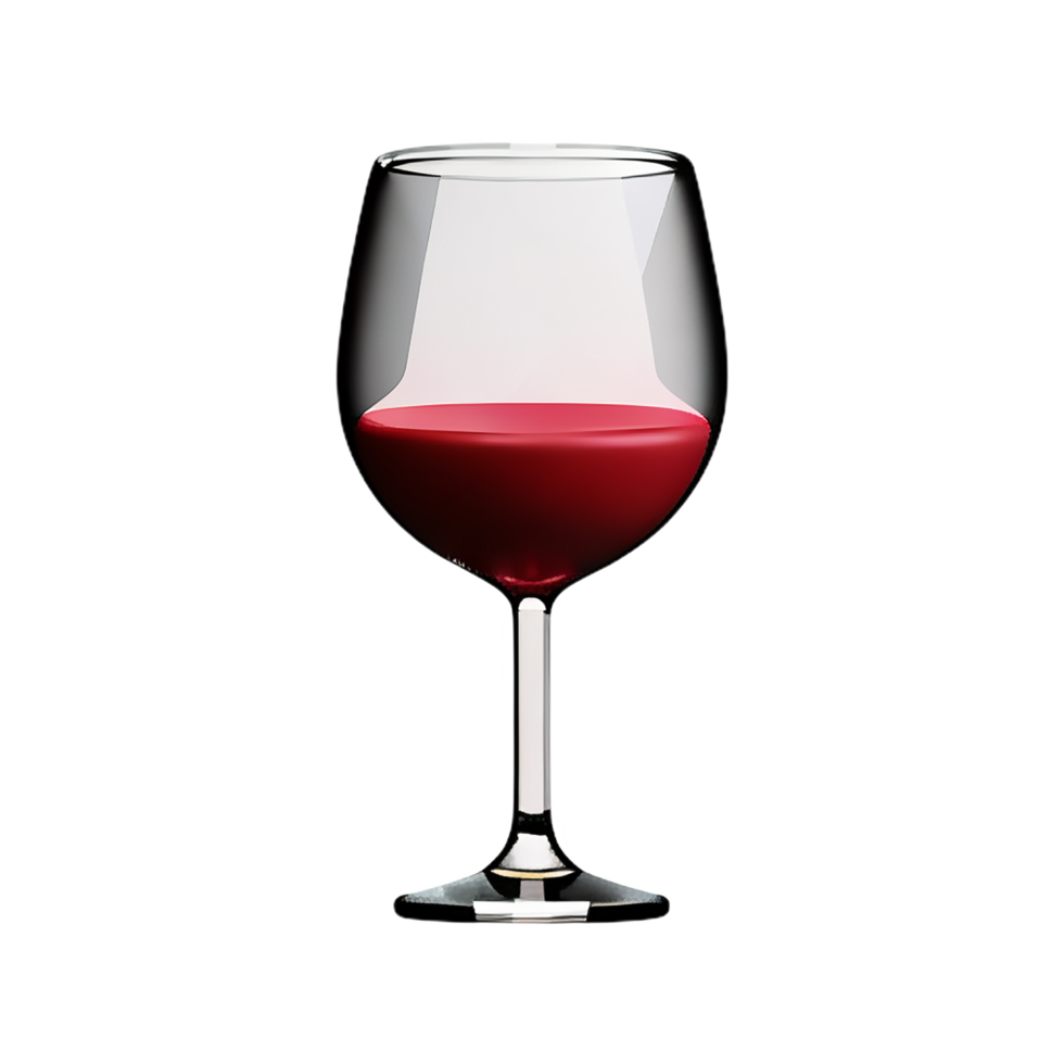 wine glass 3d rendering icon illustration png