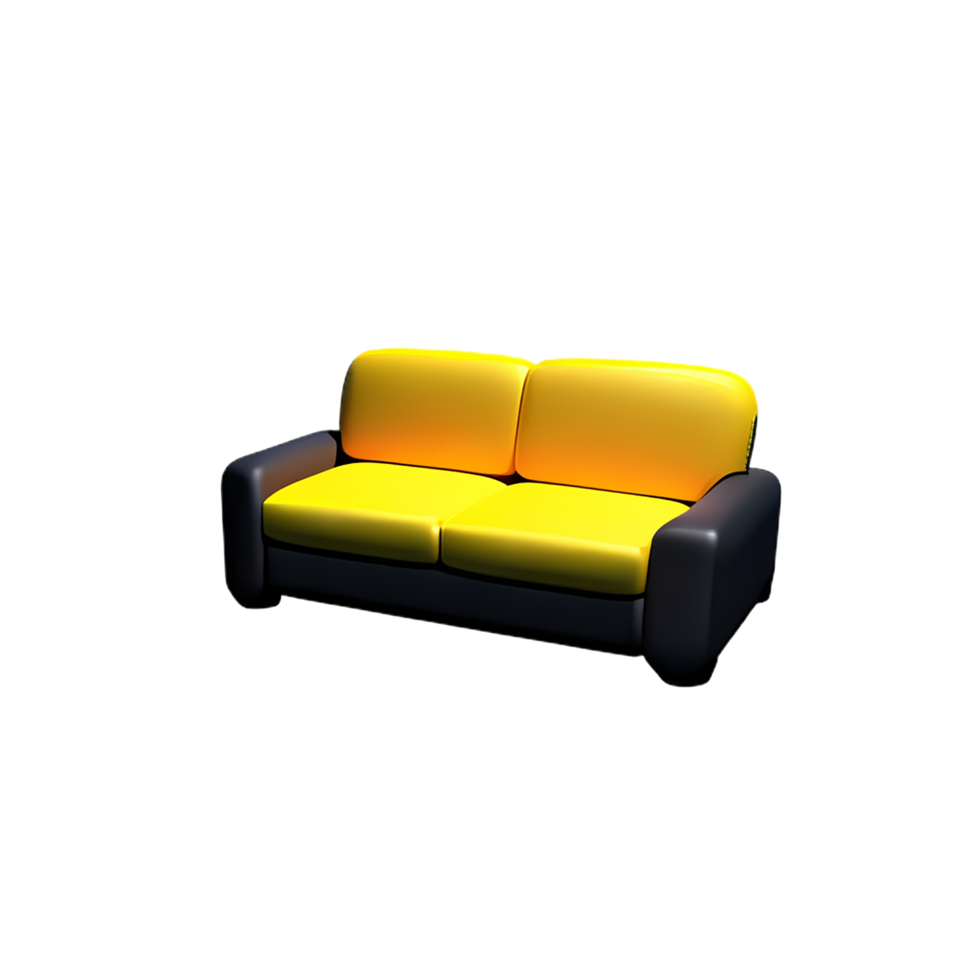 sofa 3d rendering icon illustration png