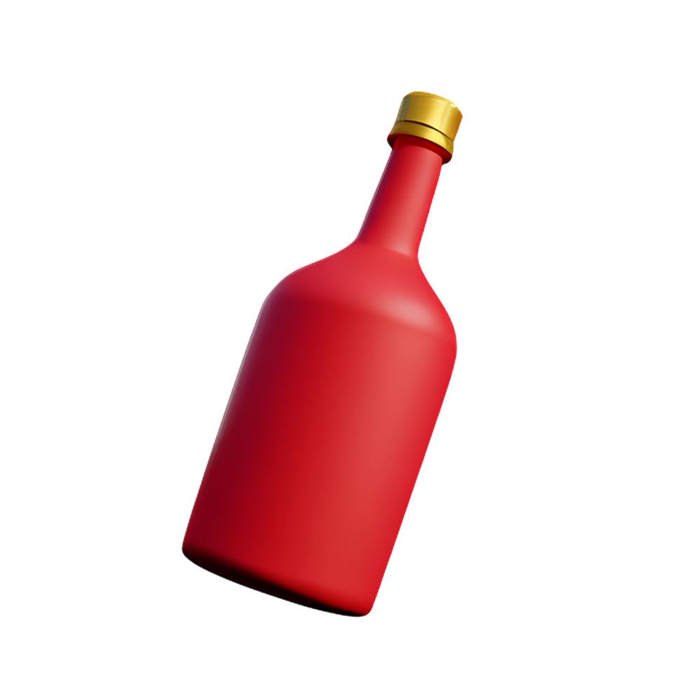 wine 3d rendering icon illustration png