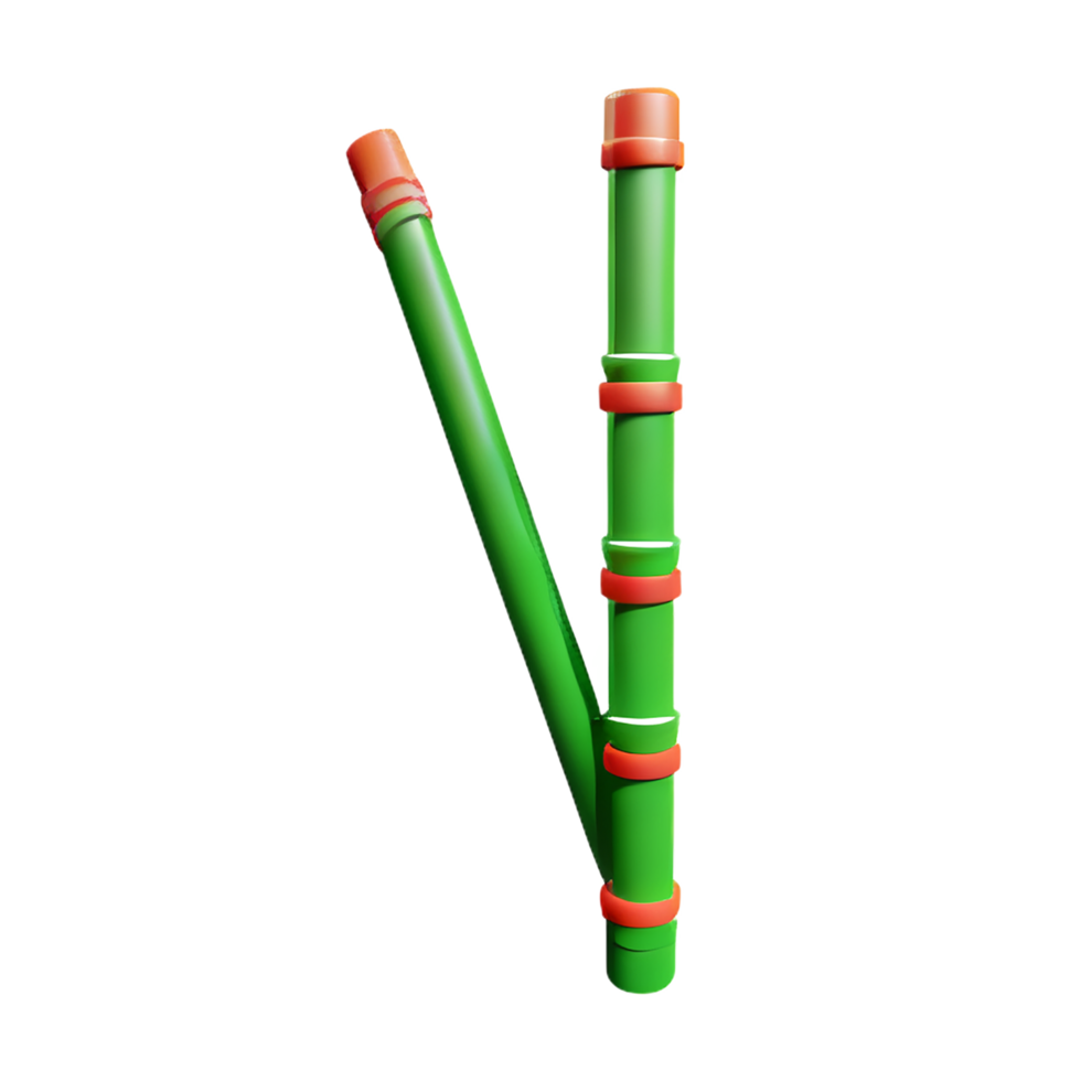bamboo 3d rendering icon illustration png