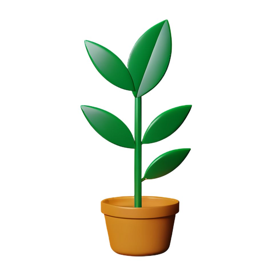 plant 3d icon illustration png