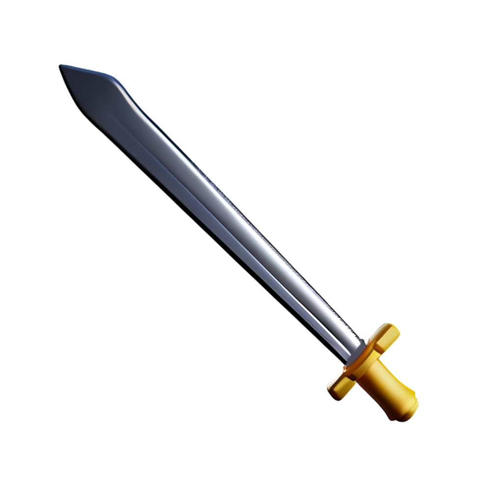 sword 3d rendering icon illustration png