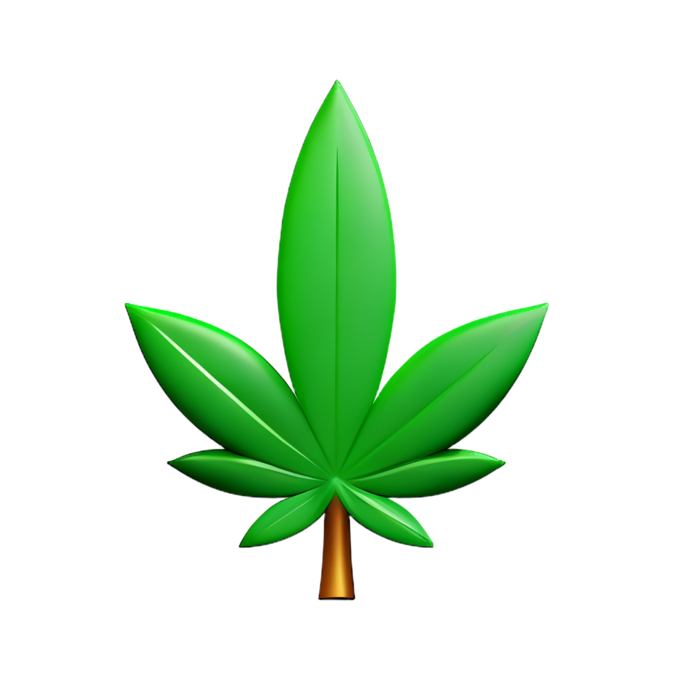 cannabis 3d rendering icon illustration png