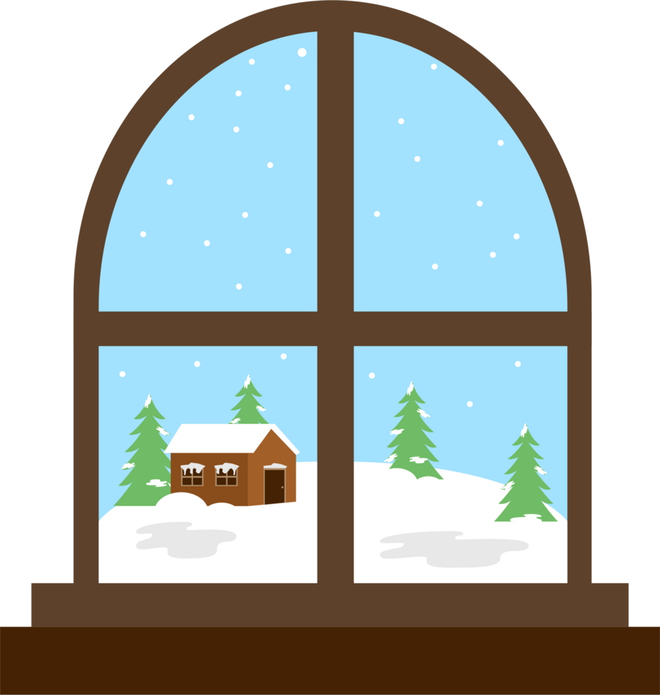 winter view from the window png