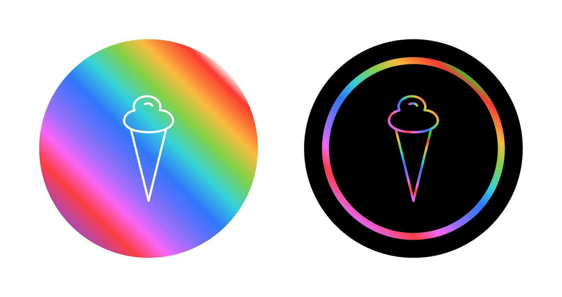 icono de vector de cono de helado