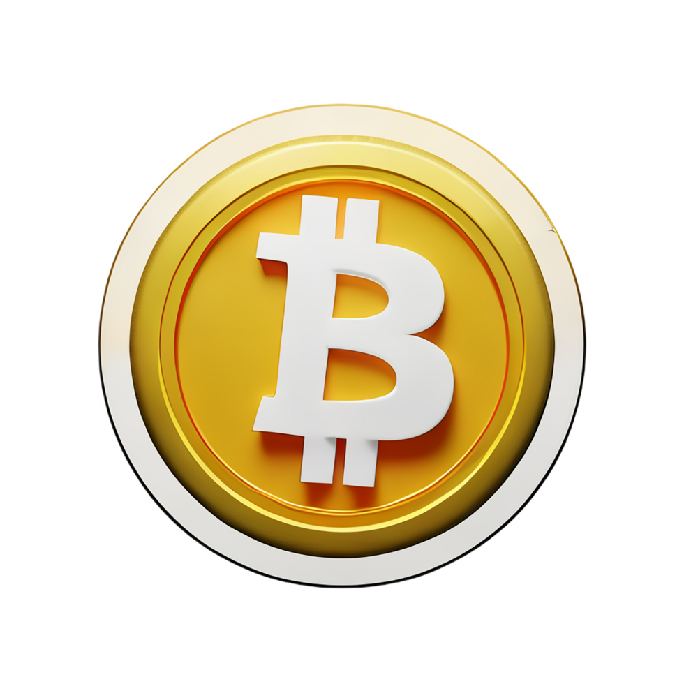 bitcoin 3d rendering icon illustration png