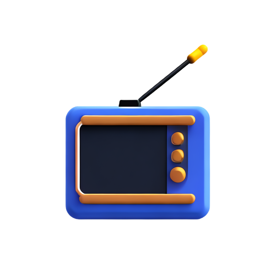 radio 3d rendering icon illustration png