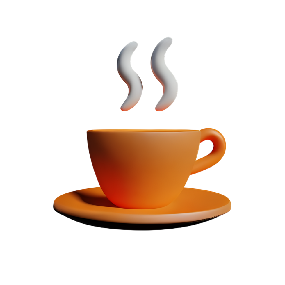 coffee 3d icon illustration png