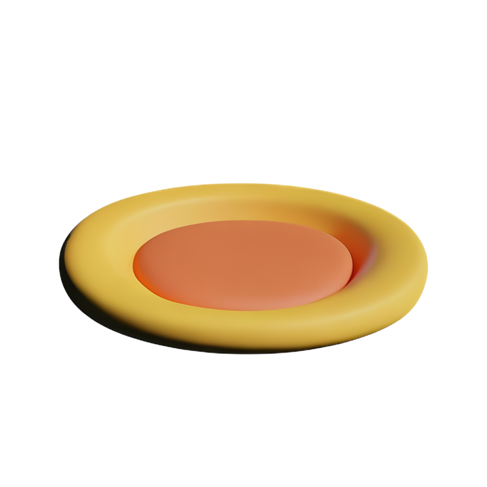 plate 3d rendering icon illustration png