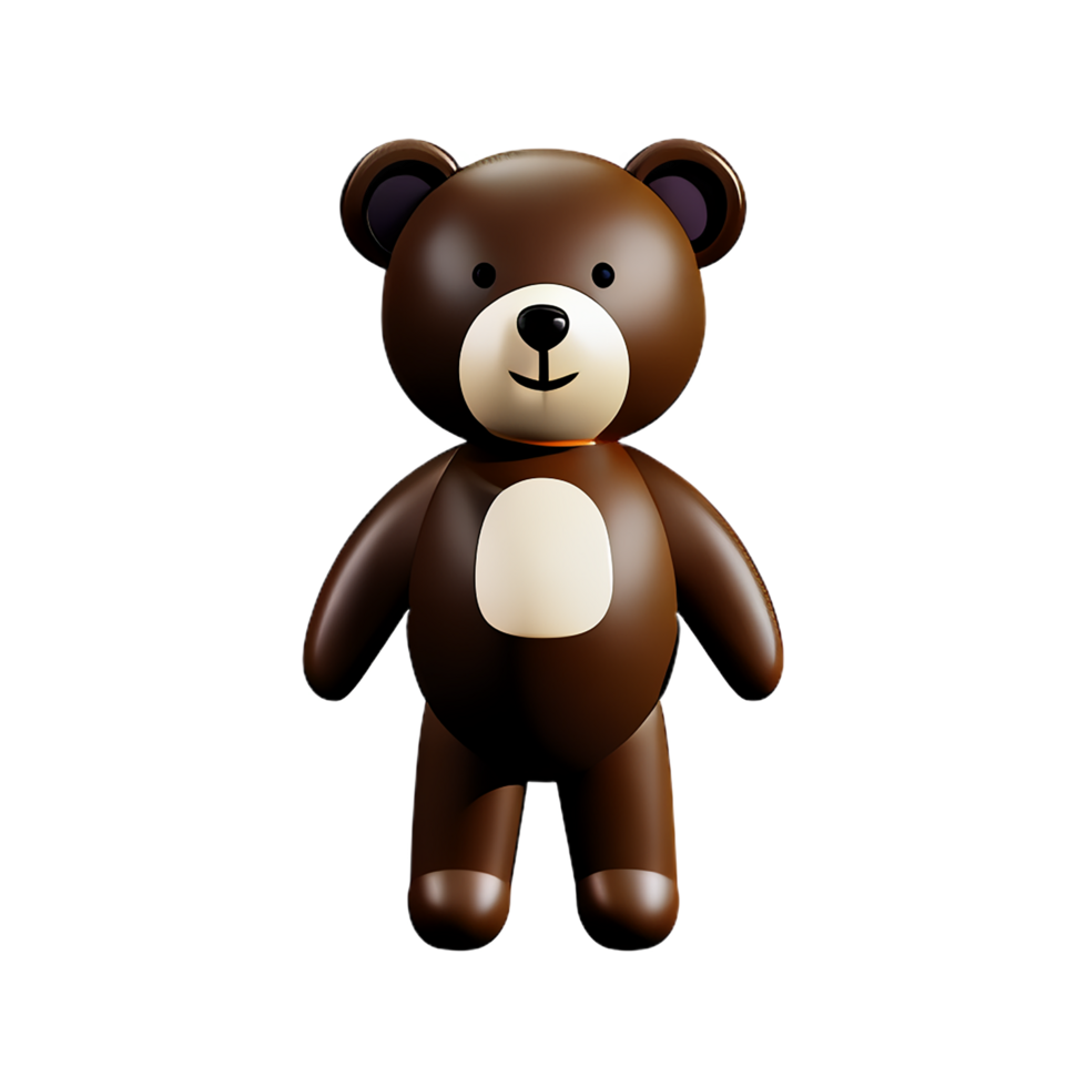 teddy bear 3d rendering icon illustration png