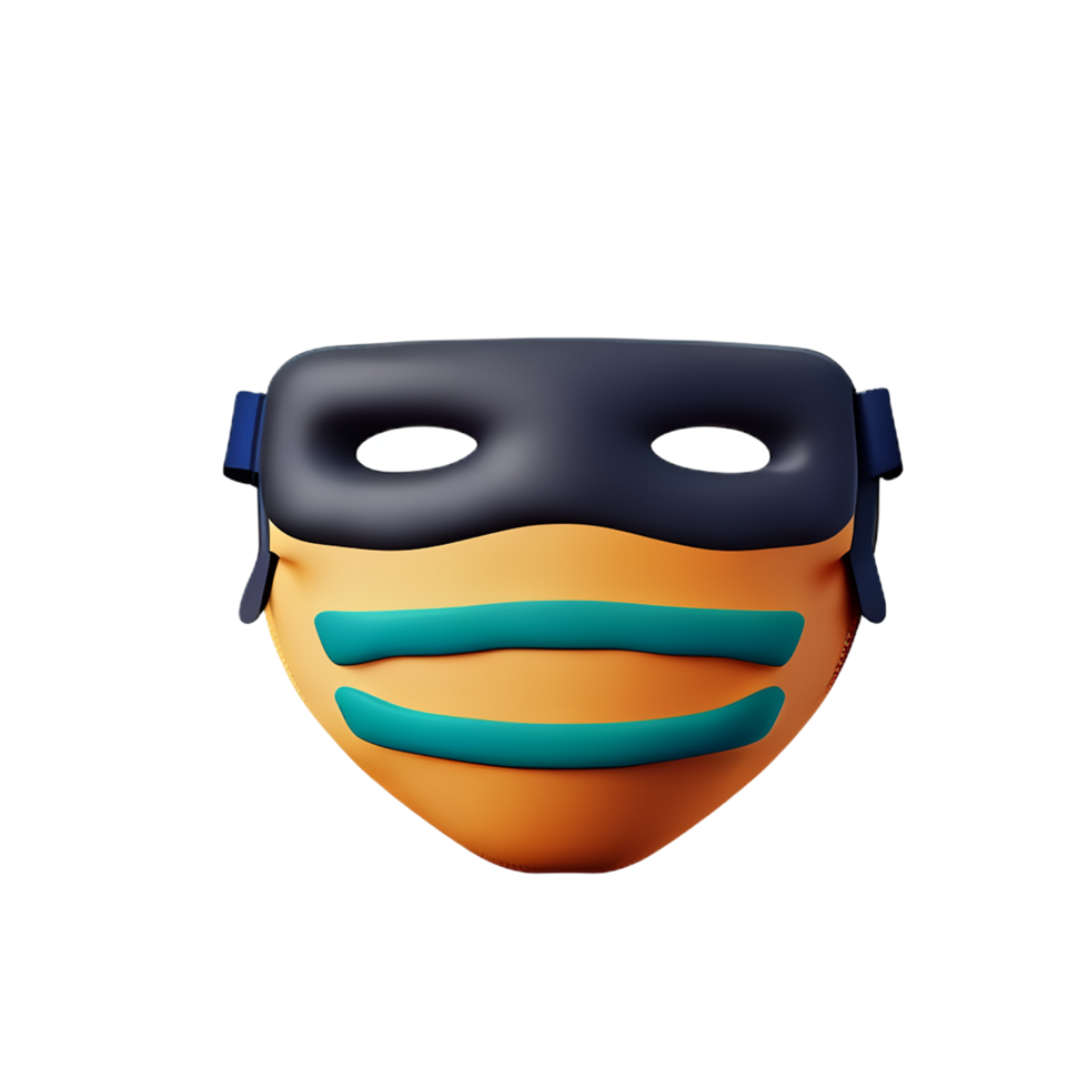 mask 3d rendering icon illustration png