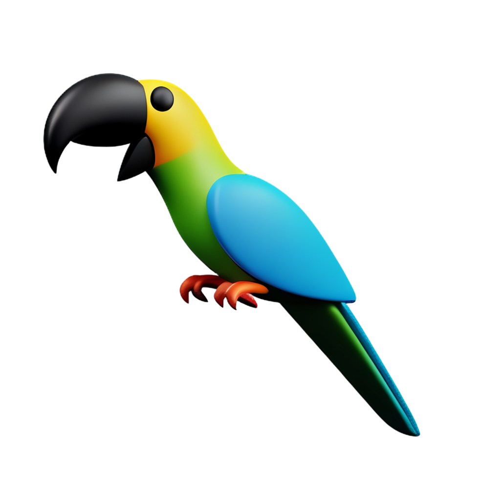 parrot 3d rendering icon illustration png
