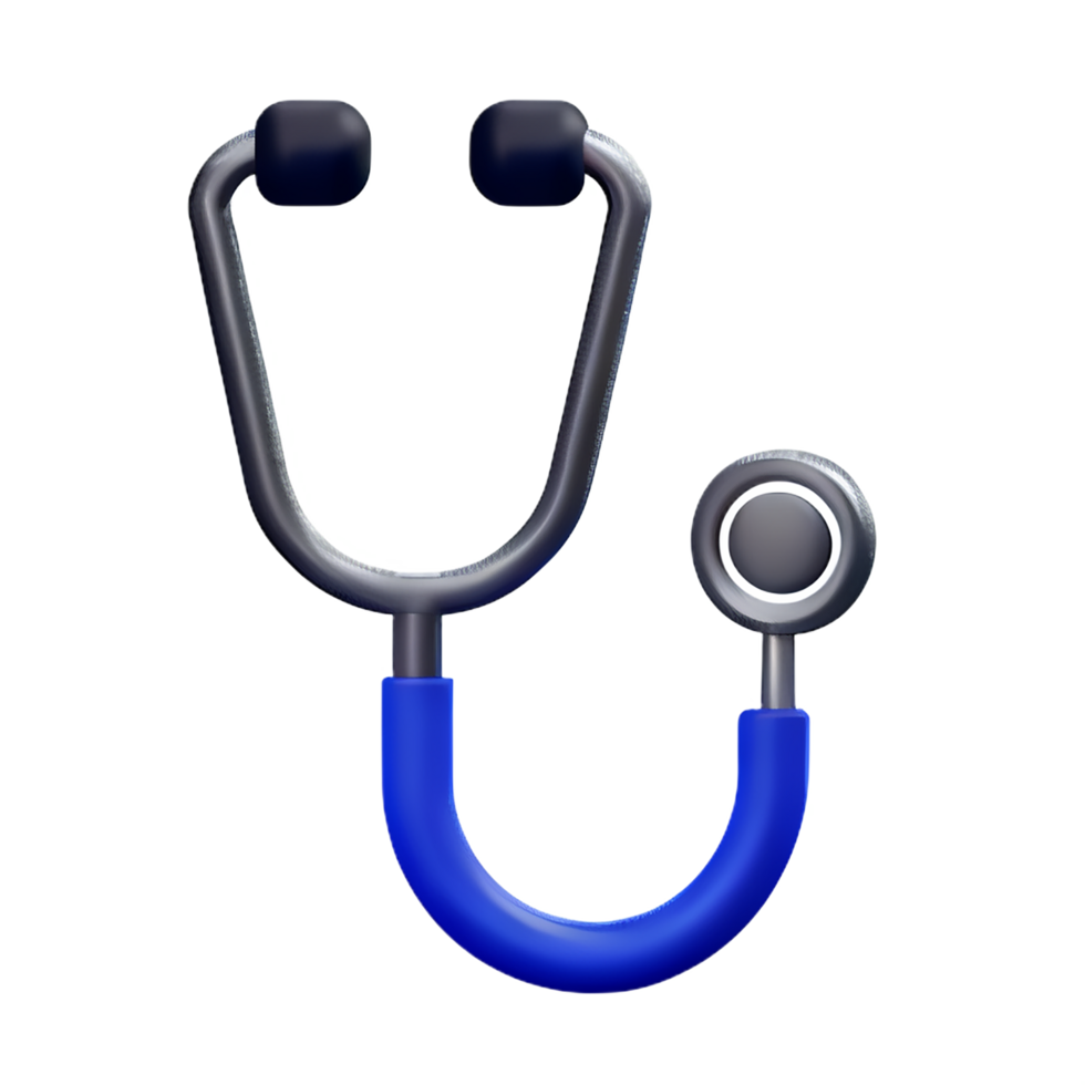 stethoscope 3d rendering icon illustration png