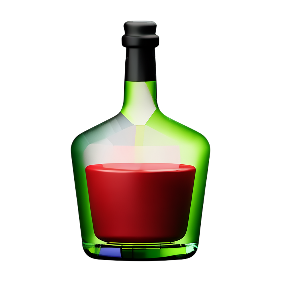 wine 3d rendering icon illustration png