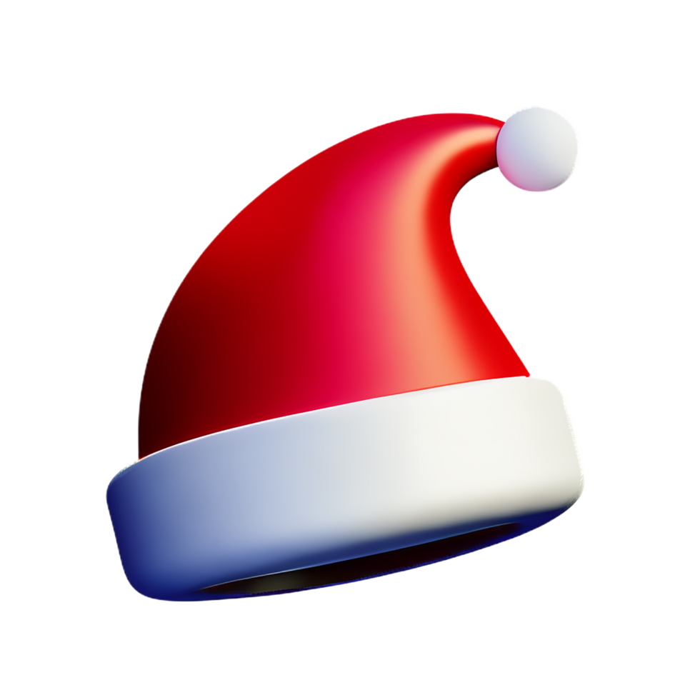 santa hat 3d rendering icon illustration png