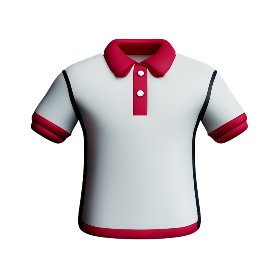 polo shirt 3d rendering icon illustration png