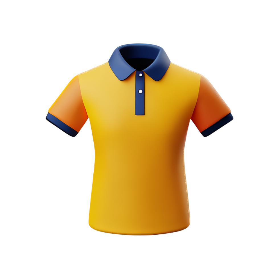polo shirt 3d rendering icon illustration png