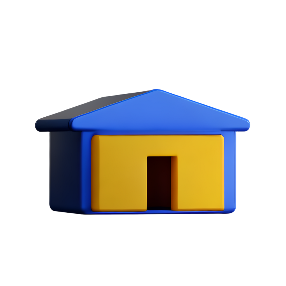 warehouse 3d rendering icon illustration png