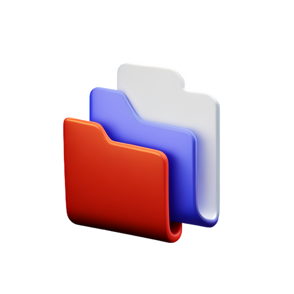 folder 3d rendering icon illustration png