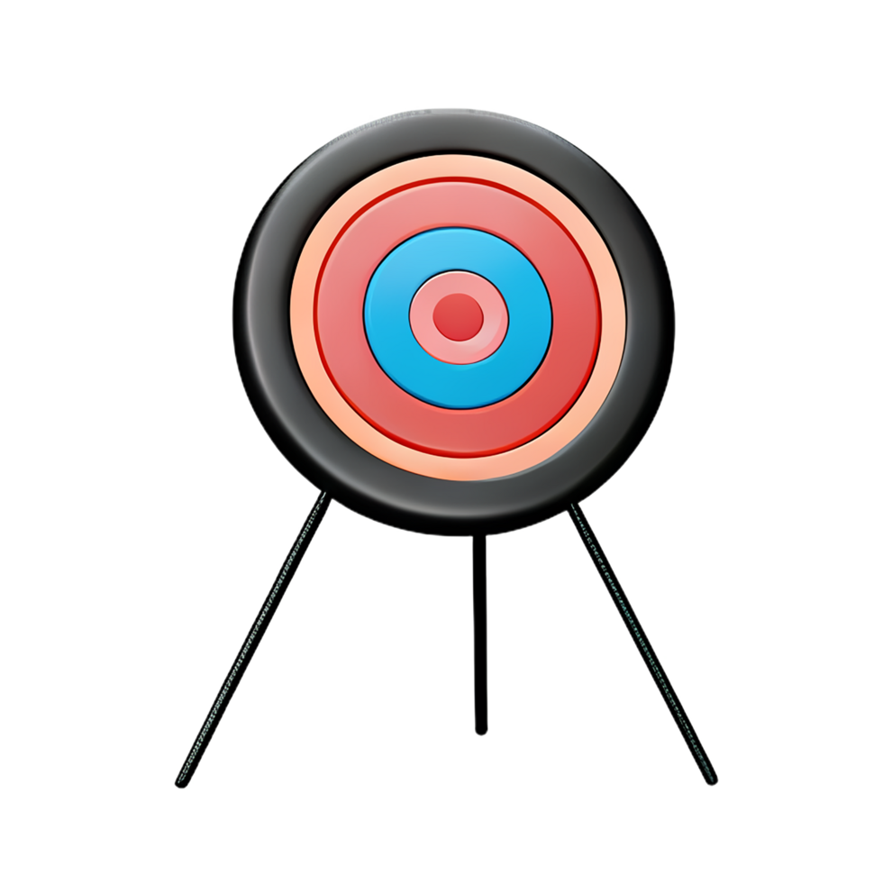 target 3d rendering icon illustration png