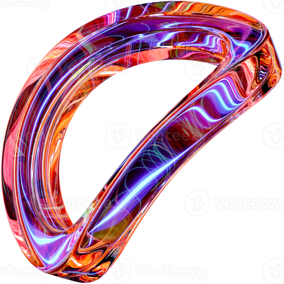 Abstract Lightning In Glass Shapes png