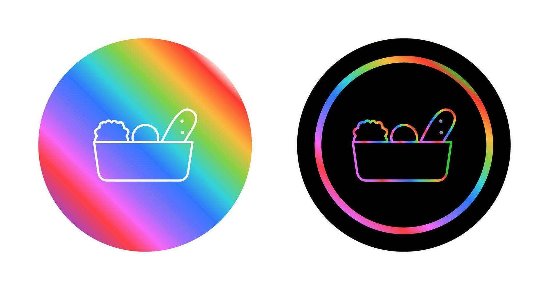 Vegetable Basket Vector Icon
