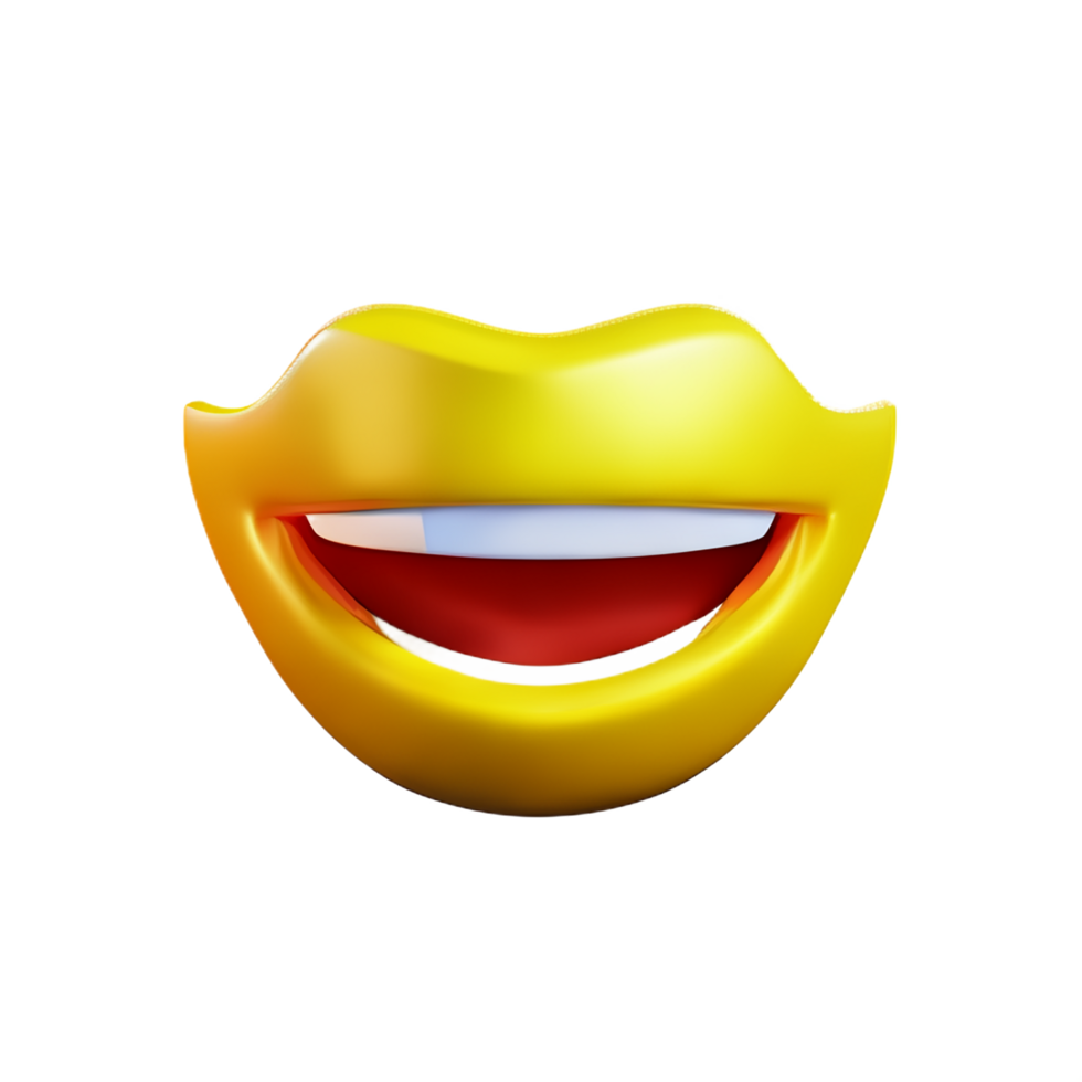 mouth 3d rendering icon illustration png