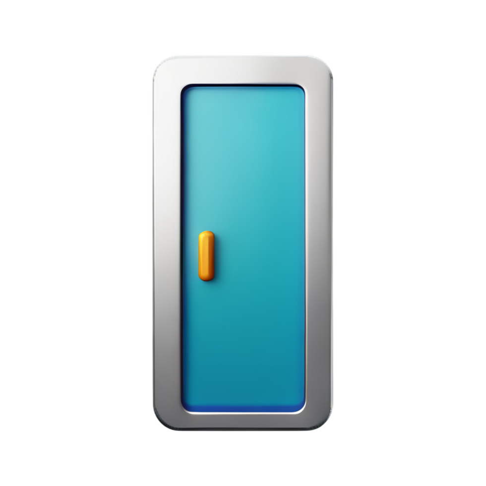 puerta 3d representación icono ilustración png