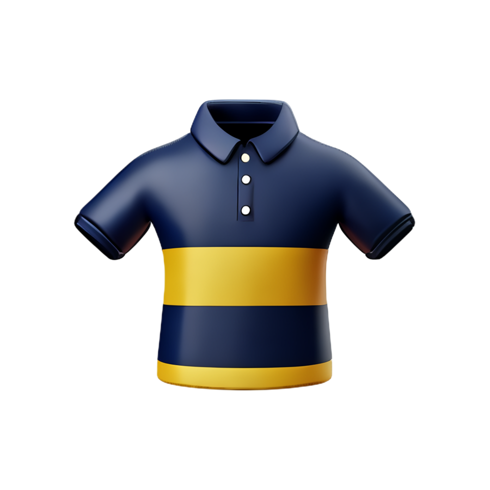 polo shirt 3d rendering icon illustration png