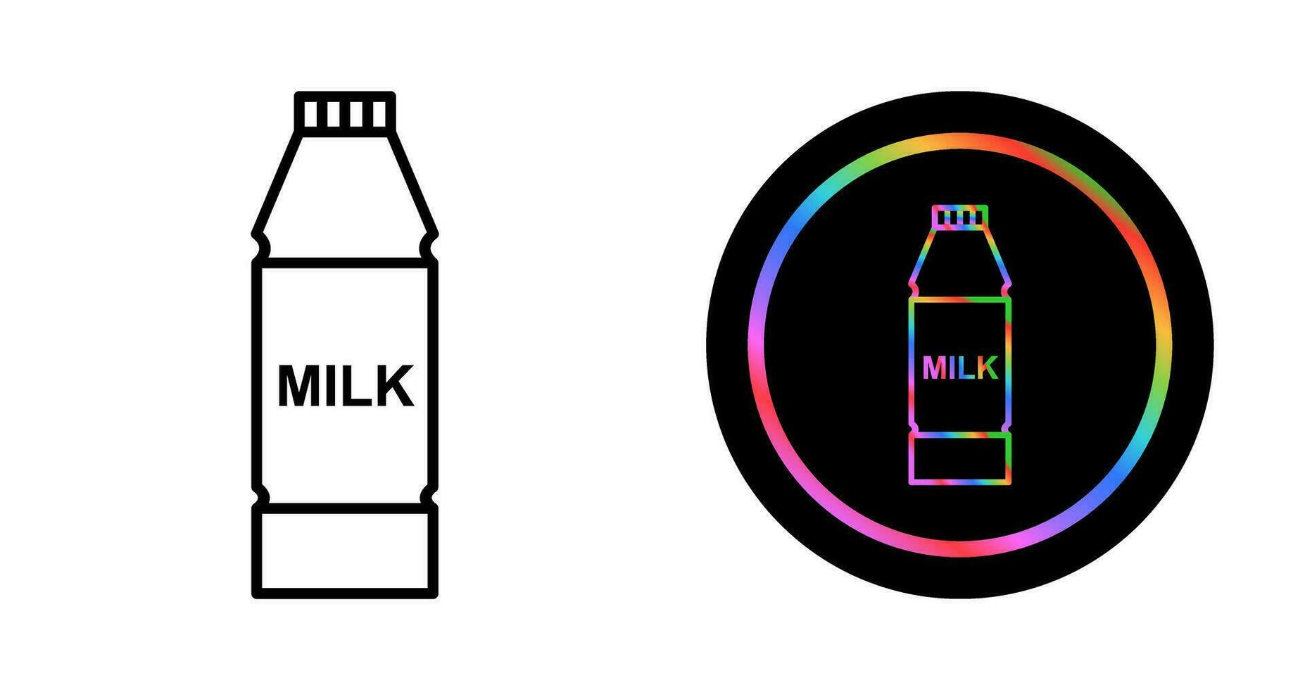 Milk Bottle Vector Icon