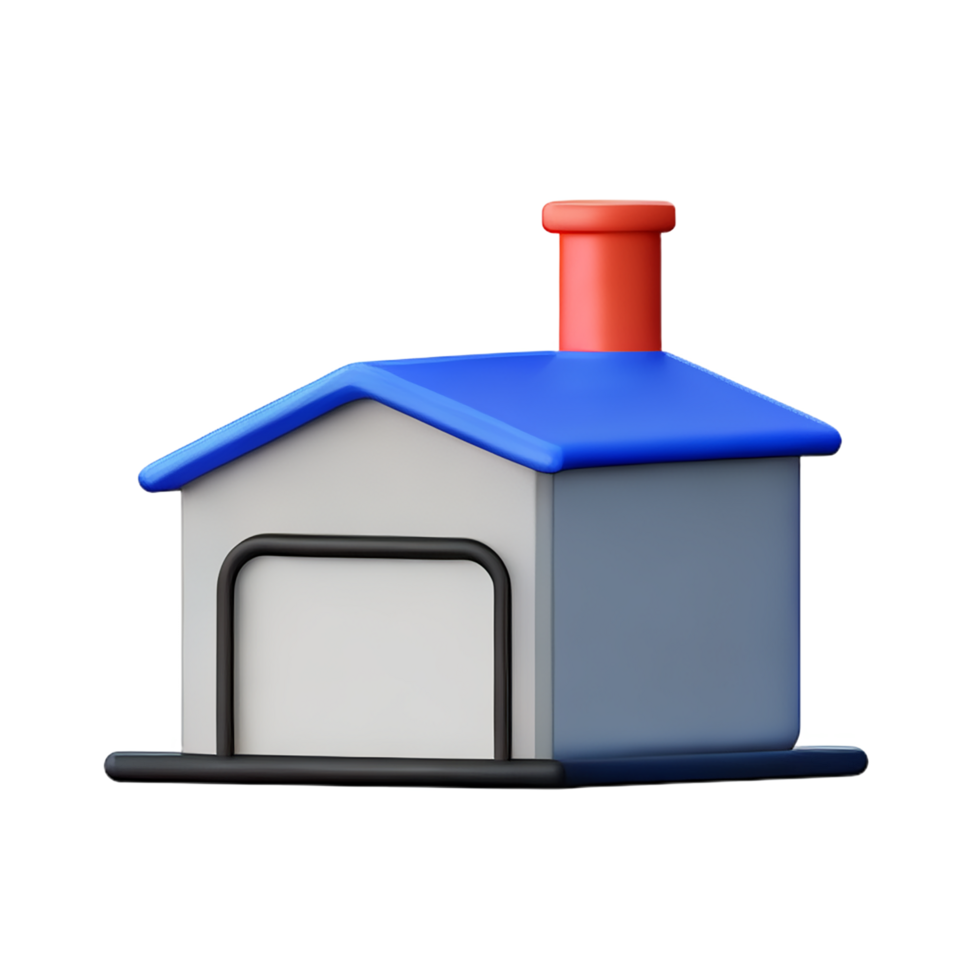 warehouse 3d rendering icon illustration png