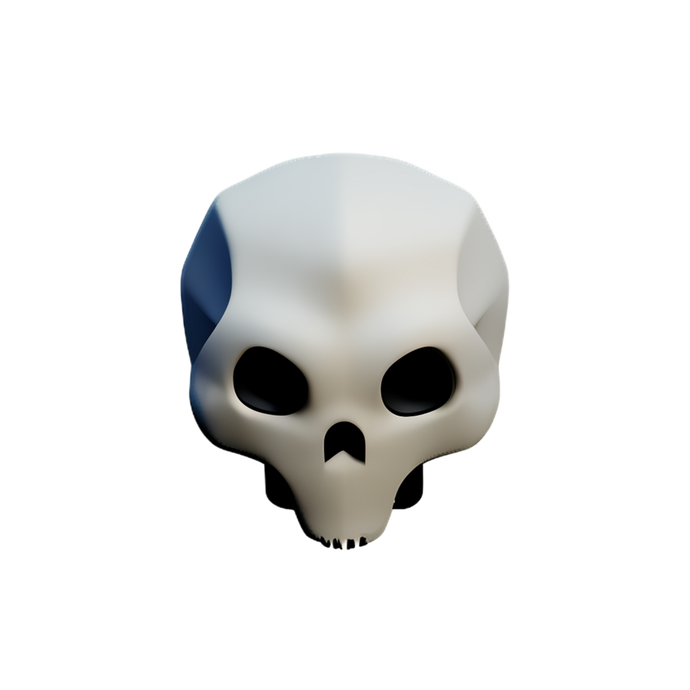 skull 3d icon illustration png