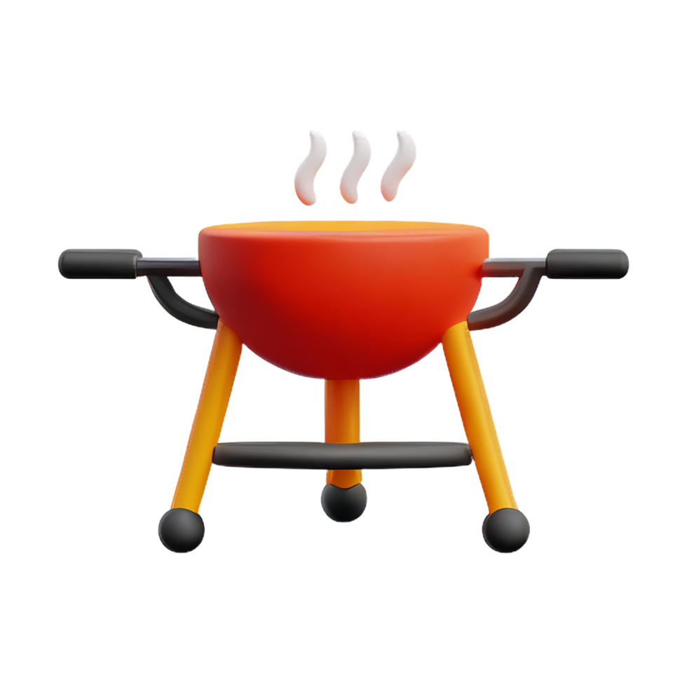 bbq 3d rendering icon illustration png