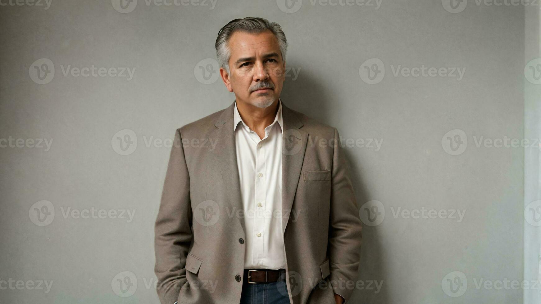 portrait of a smiling businessman .Generative AI photo