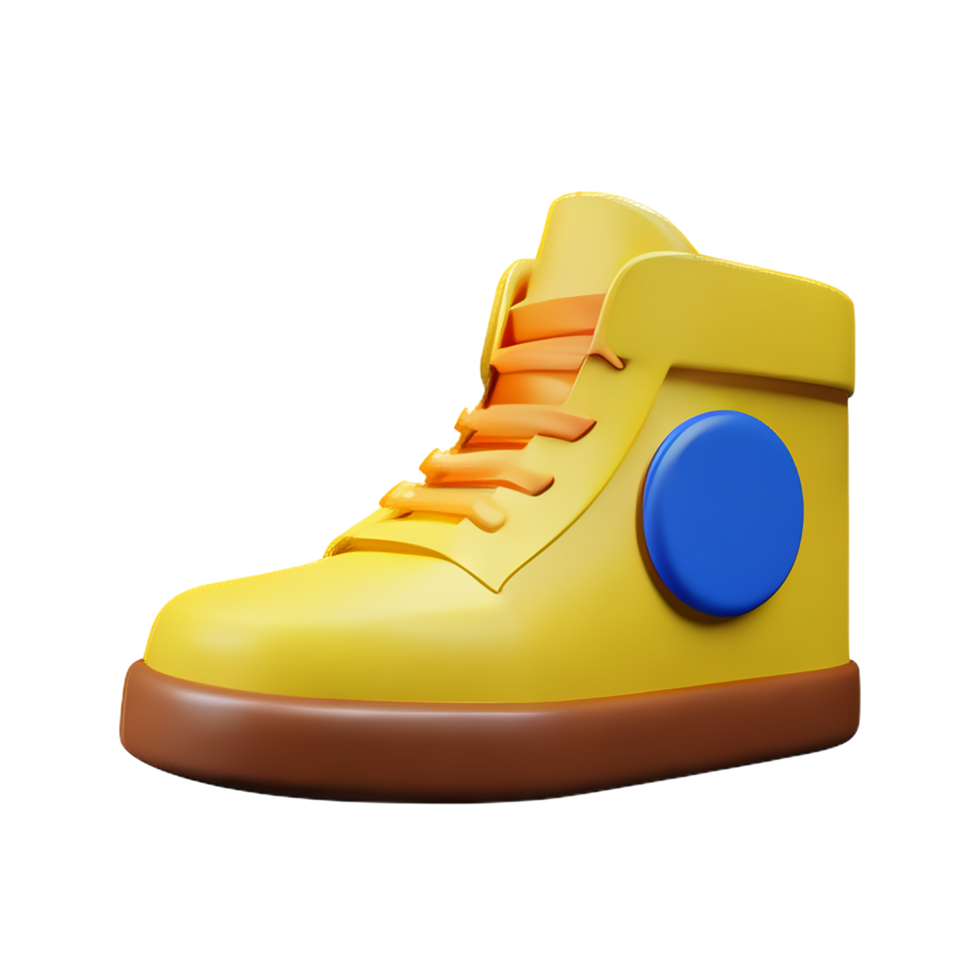 Shoes 3d rendering icon illustration png