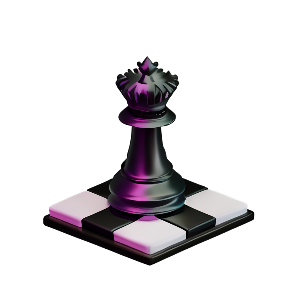 chess 3d rendering icon illustration png