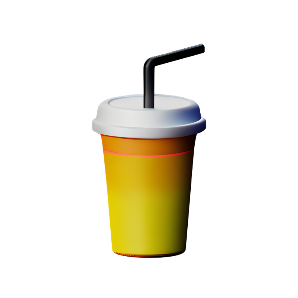 bubble tea 3d rendering icon illustration png