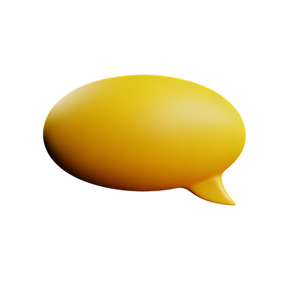 thought bubble 3d rendering icon illustration png