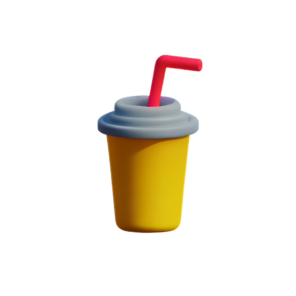 bubble tea 3d rendering icon illustration png