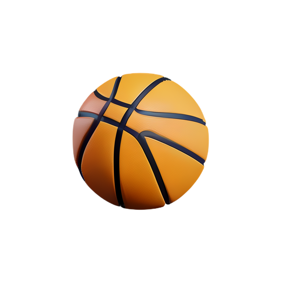 basketball 3d rendering icon illustration png