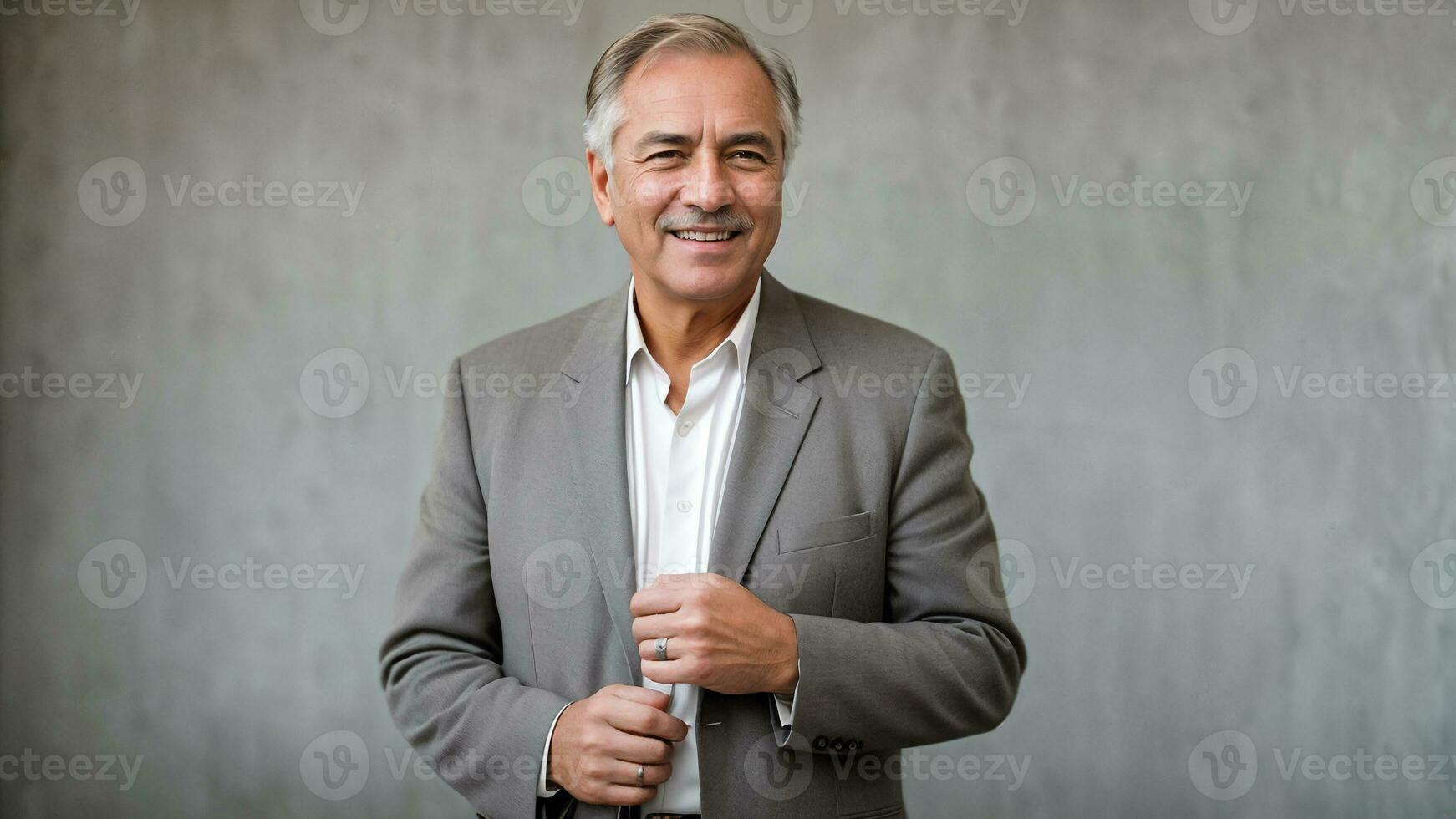 portrait of a smiling businessman .Generative AI photo