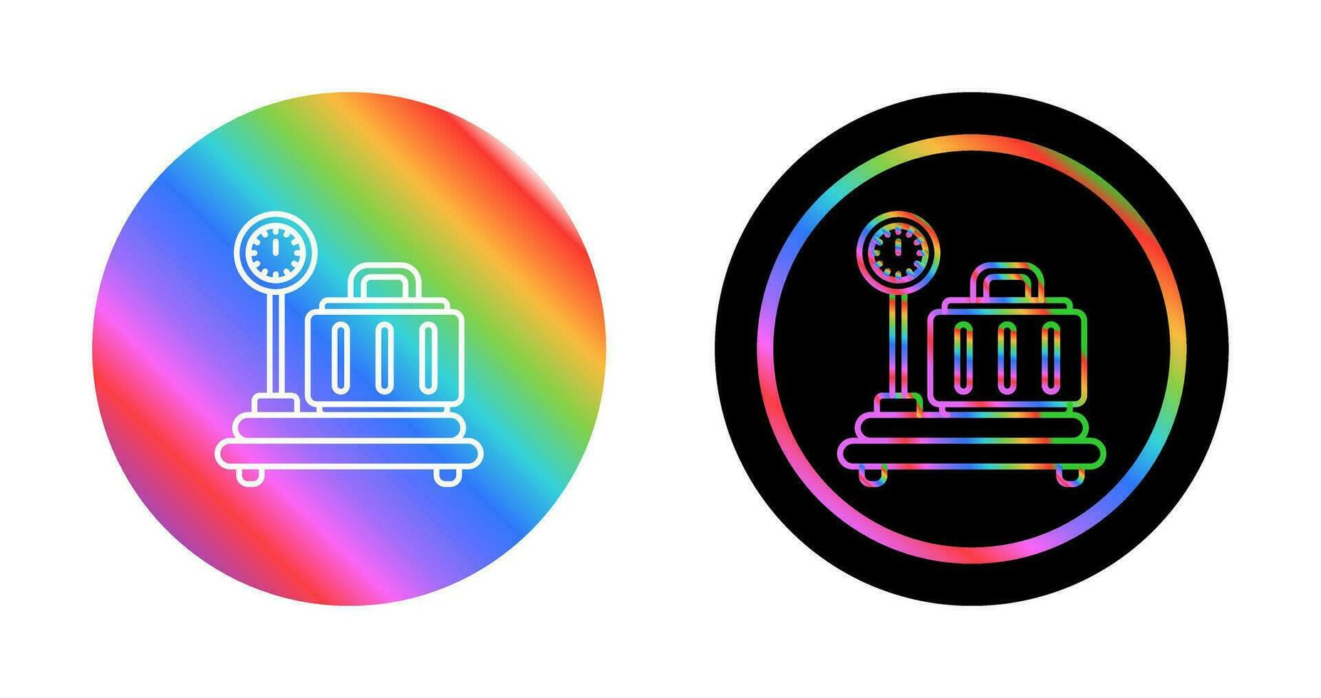 icono de vector de escala de equipaje