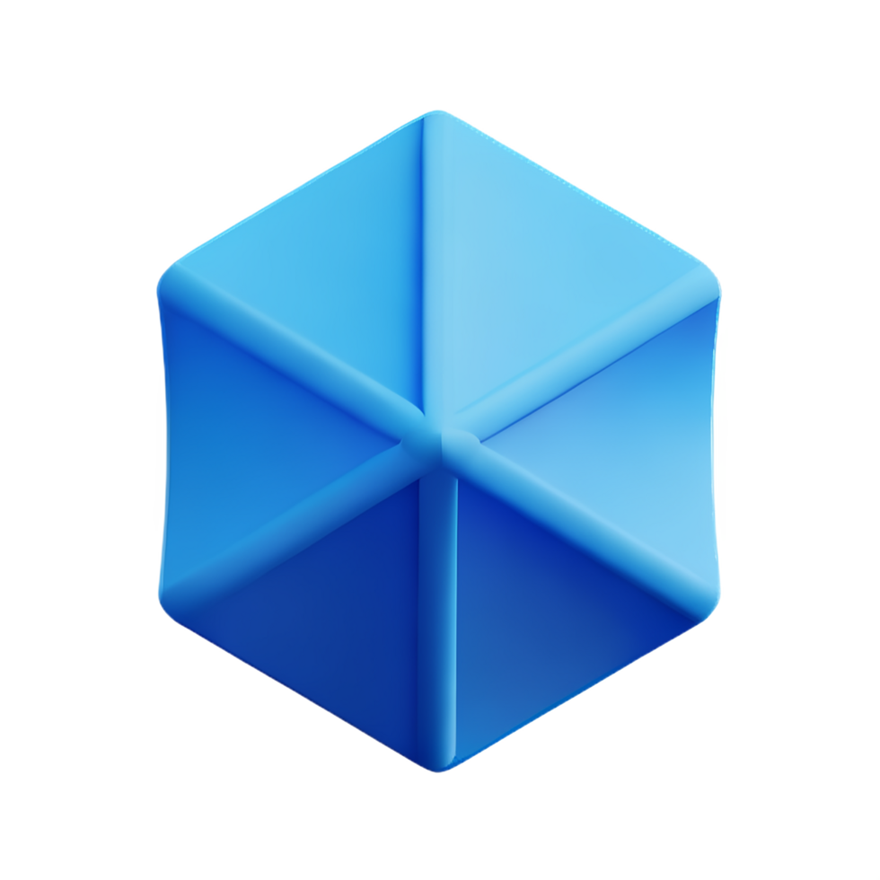 hexagon 3d rendering icon illustration png