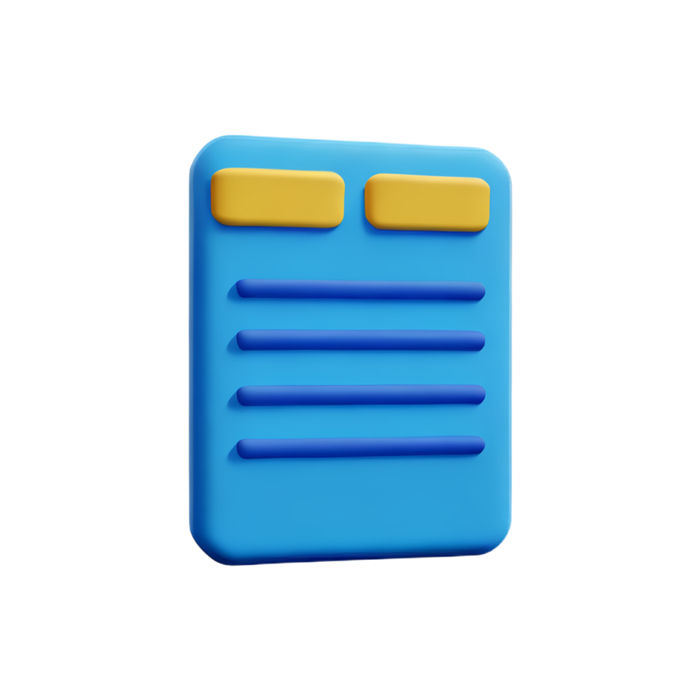 sticky notes 3d rendering icon illustration png