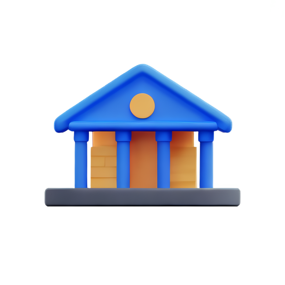 Real estate 3d rendering icon illustration png